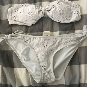 Abercrombie & Fitch white eyelet bathing suit